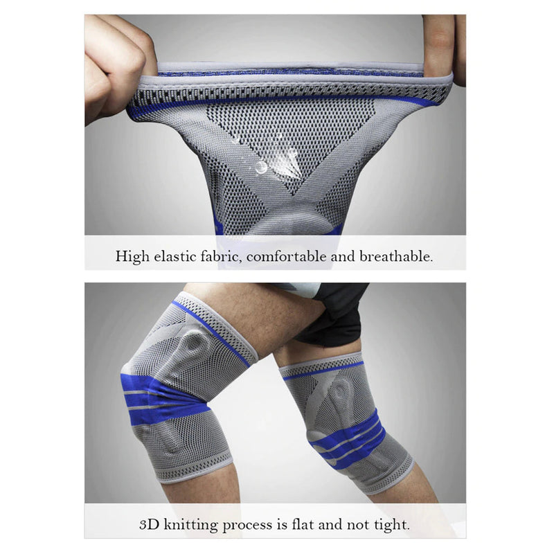 Knee Sleeve With Silicone Pad And Spring For Your Free Movement